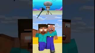 HELP Herobrine From The Floor Is Lava #friendship #shorts #trending #anime - squid reacts