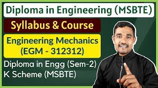 Engineering Mechanics  K Scheme  EGM Syllabus  EGM Course  MSBTE