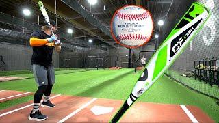 Hitting a juiced 2019 MLB Baseball with the GREEN CF ZEN new exit velo record... by a lot