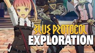 BLUE PROTOCOL  Full Town Exploration - 2023 Anime MMO