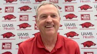 Dave Van Horn reacts to Fayetteville Regional opponents