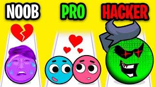 NOOB vs PRO vs HACKER In LOVE BALLS? ALL LEVELS