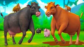 Black Cow’s Epic Battle with Giant Mud Cow Ultimate Transformations and Farm Rescue Adventure