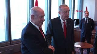 Cumhurbaşkanı Erdoğan İsrail Başbakanı Netanyahu ile görüştü