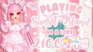 Playing Sunset Island as a LEVEL 2100+   Royale High Roblox