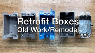 Old Work Electrical Boxes Retrofit Boxes or Remodel Boxes