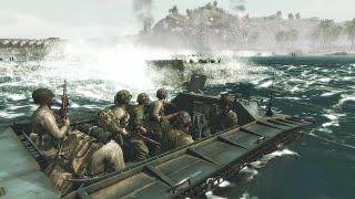 USMC Army vs Imperial Japanese Army Little Resistance CALL OF DUTY WORLD AT WAR NPC Wars 2