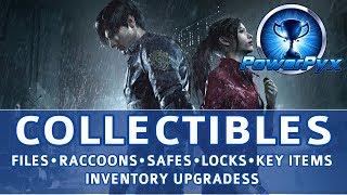 Resident Evil 2 Remake All Collectible Locations Files Mr. Raccoons Safes Inventory Key Items