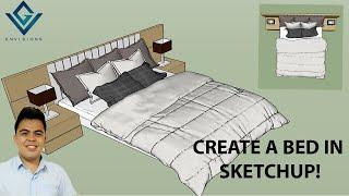 How to Create a Bed in Sketchup I GV Envisions Tutorial