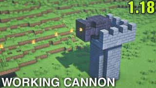 EASY Automatic 100% Working Cannon Tutorial in Minecraft 1.18.....