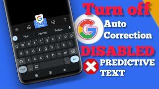 How to Turn offDisable Auto correction on Android keyboard