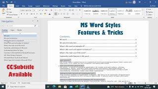 MS Word Styles