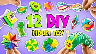 Let’s Make 12 MOST VIRAL Paper Fidget Toy Crafts  EASY TUTORIAL