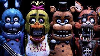 Five Nights at Freddys Plus - All Jumpscares Animatronics Custom Night