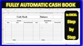 how to create a cash book in excel  how to make cash book in excel  cash book in excel  cash