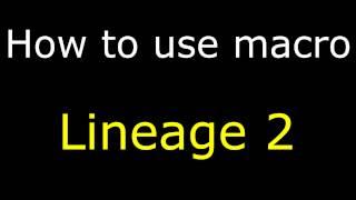 Lineage II - How to use macro