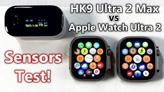 HK9 Ultra 2 Max SmartWatch vs Original Apple Watch Ultra 2 - SENSORS TEST watchOS 10 2GB Storage