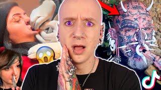 Lip Piercing RUINED By Piercing Apprentice  New TikTok Piercing Fails 32  Roly