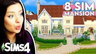 HUGE 8 Sim Mansion in The Sims 4  Perfect 8 Sim Home Build Challenge