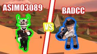 BADCC vs ASIMO3089 BATTLE  Roblox Jailbreak