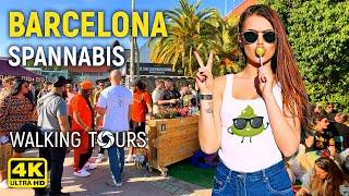 4K Barcelona Spain Spannabis Walking Tour • March 2023