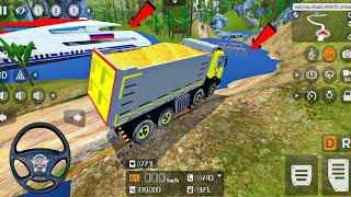 12 wheeler Bharat Benz Truck Material Transport off-road driving  Truck Mod  Bussid Mod 2024