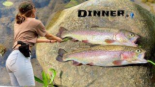 Fishing the River for Trout - 6 AM in the RAIN Catch Clean + Cook