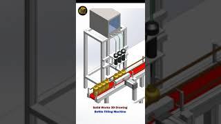 Bottle Filling Machine  Deigned by PsWorks. ️ #solidworks #3ddesign #bottlefilling