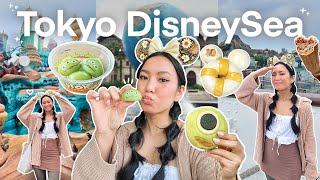A full day at Tokyo DisneySea 🪸 Trying every Food & Ride  Japan Travel Vlog