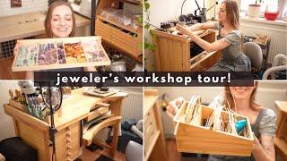 My JEWELRY Workshop Silversmith Studio Tour & Organization Hacks