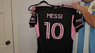 Unboxing Authentic Lionel Messi Inter Miami Jersey 2023 La Noche Away Kit by Adidas with Patches