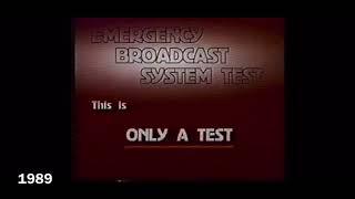 Evolution of Emergency Broadcast System tests 1980-1996