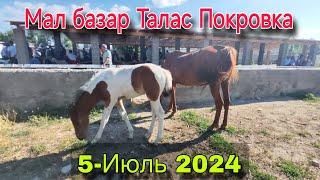 Мал базар Талас Покровка 5 июль 2024