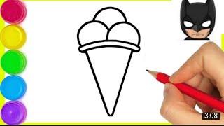 how to draw ice cream drawing  how to make ice cream stick  drawing of ice cream easy