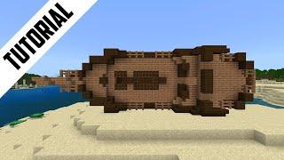 Minecraft How to Build a Sideways Shipwreck Step By Step