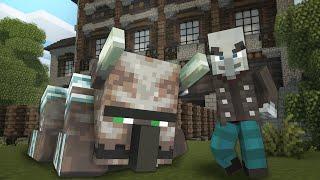 How to train Ravager - Illager Family  Minecraft Animation