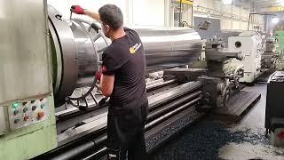 DIAMETER740X580 3M SLEEVEM738X6 THREAD BEFORE WELDING PROCESS#youtube#keşfet#like#torna#hydraulic