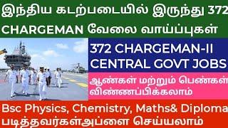 Indian Navy Chargeman Recruitment 2023🪖 Indian Navy Chargeman Job Notification &Online Application