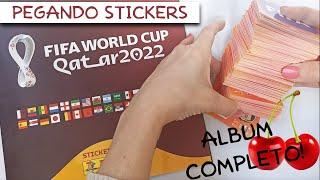 ASMR Qatar 2022 pegando stickers - Album completo