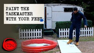 Paint the Taskmaster Using ONLY Your Feet  Full Task  Taskmaster