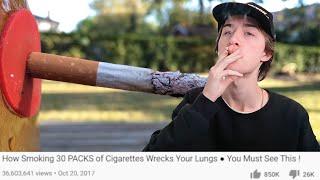 Cigarette Smoker Reacts to the Dangers of Smoking