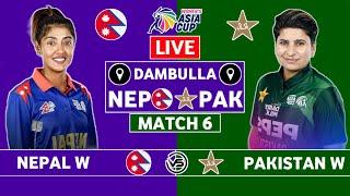 Asia Cup 2024 Live Pakistan Women v Nepal Women Live  PAK W vs NEP W Live Commentary  2nd Innings