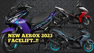 YAMAHA RILIS NEW YAMAHA AEROX 155 2023 FACELIFT APA AJA PERUBAHAN NYA.? ADA 4 PILIHAN WARNA BARU ⁉️