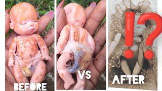 membersihkan bayi boneka yg kotor #barbie #boneka #mainananak #viral #video #beforeandafter