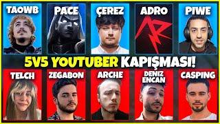 5V5 YAYINCI YOUTUBER KAPIŞMASI TÜM MAÇLAR TEK VİDEODA