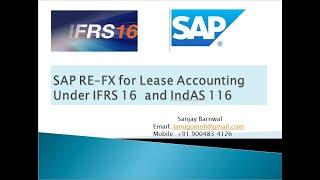 SAP RE FX Lease Accounting under IFRS 16 and IND AS 116