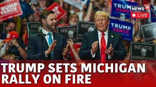 Donald Trump In Michigan LIVE  US Presidential Elections Live Updates  Donald Trump Speech  N18G