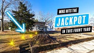 Mike Hits The JACKPOT Metal Detecting In This Front Yard AMAZING Old Coins & BIG SILVER