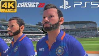 Cricket 22 PS5 Gameplay  India Vs Australia At Lords 4K