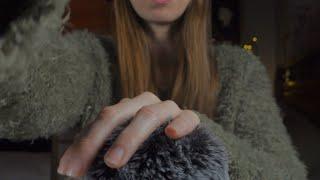 ASMR  1 Hour Fluffy Mic Scratching No Talking Fireplace 4K